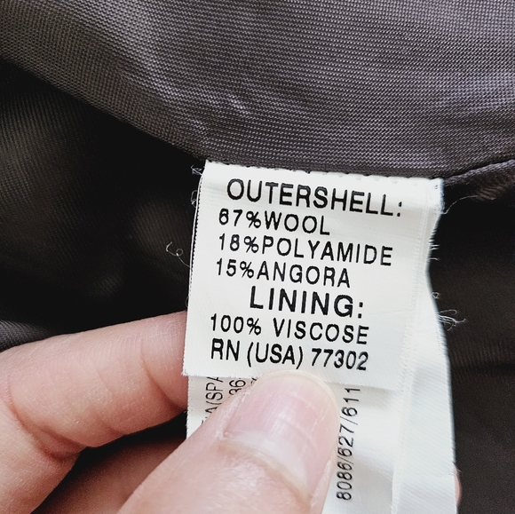 Zara Wool Angora Blend Midi Trench Coat Brown Mauve SZ Small - Picture 9 of 11